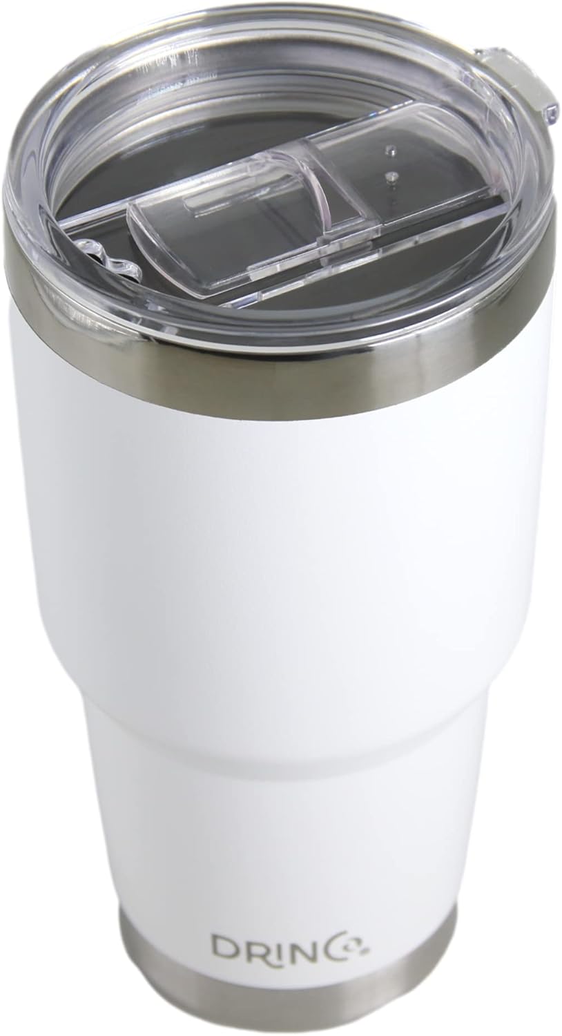 20 oz Stainless Steel Tumbler | Double Walled Vacuum Insulated Mug With Lid, 2 Straws, For Hot & Cold Drinks (20oz Island Pink, 20oz)