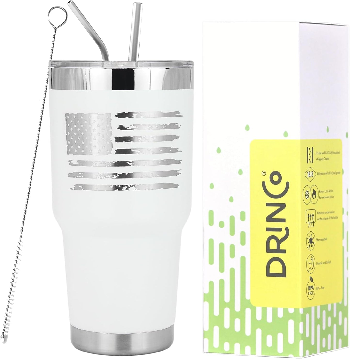 20 oz Stainless Steel Tumbler | Double Walled Vacuum Insulated Mug With Lid, 2 Straws, For Hot & Cold Drinks (20oz Island Pink, 20oz)