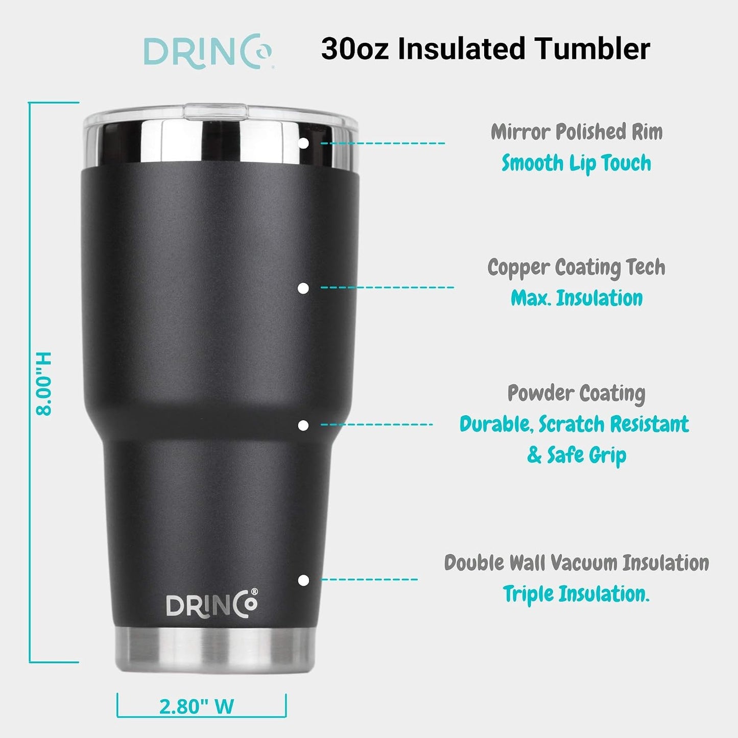 20 oz Stainless Steel Tumbler | Double Walled Vacuum Insulated Mug With Lid, 2 Straws, For Hot & Cold Drinks (20oz Island Pink, 20oz)