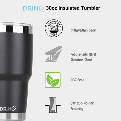 20 oz Stainless Steel Tumbler | Double Walled Vacuum Insulated Mug With Lid, 2 Straws, For Hot & Cold Drinks (20oz Island Pink, 20oz)