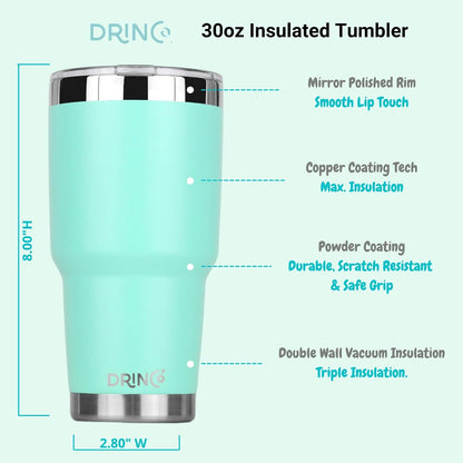 20 oz Stainless Steel Tumbler | Double Walled Vacuum Insulated Mug With Lid, 2 Straws, For Hot & Cold Drinks (20oz Island Pink, 20oz)