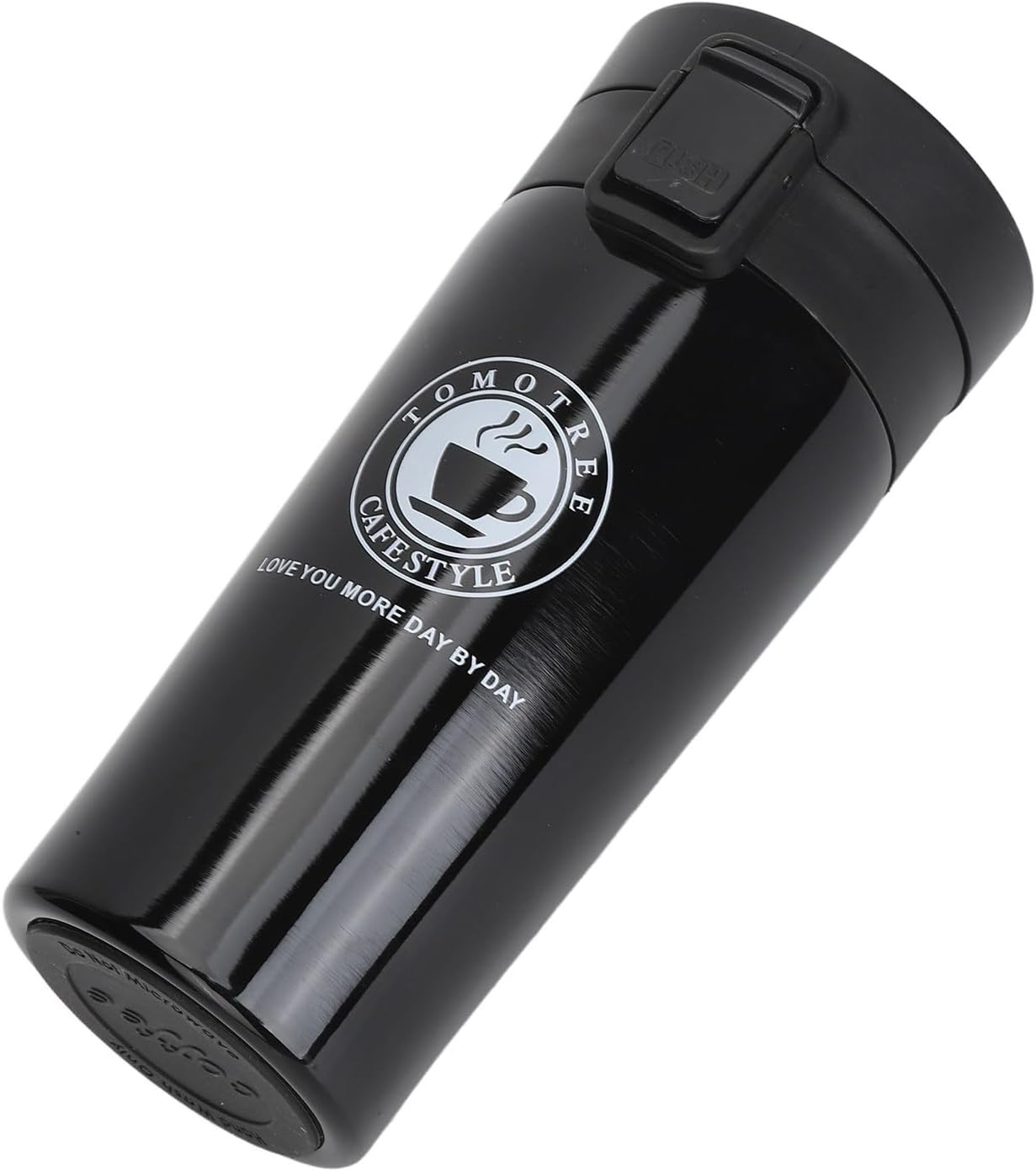 Insulated Coffee Cup Stainless Steel Travel Mug with Flip Lid Leakproof for Hot Drinks Car Cup Holder (380ml)