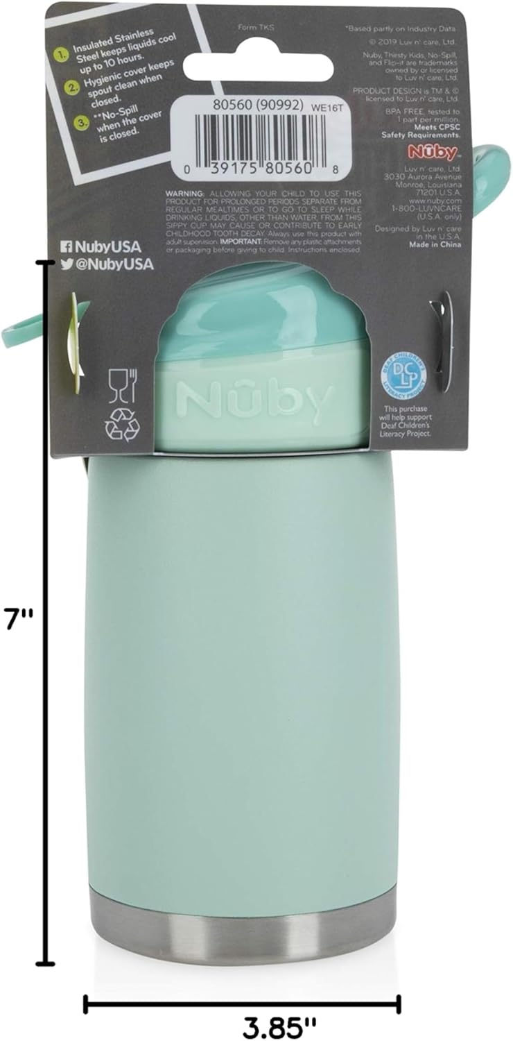 Nuby Thirsty Kids No Spill Flip-It Reflex Travel Cup - 10.1 oz