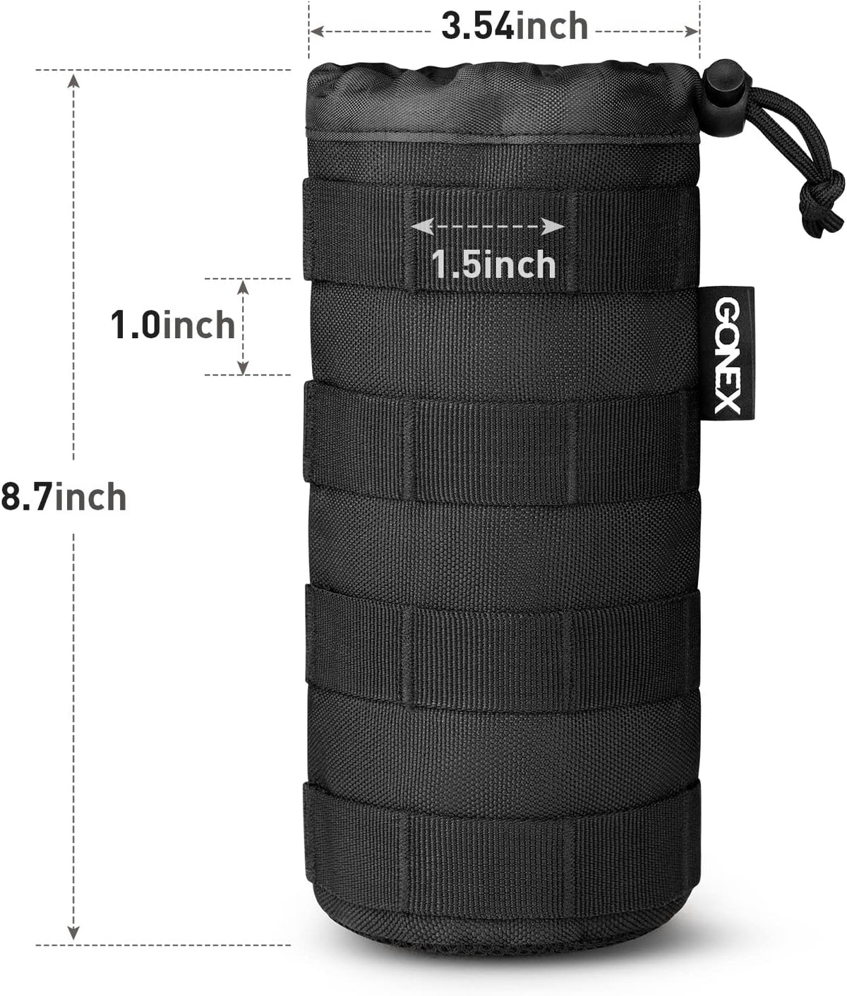 MOLLE Bottle Pouch, Drawstring Water Bottle Holder