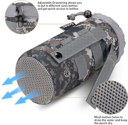 MOLLE Bottle Pouch, Drawstring Water Bottle Holder