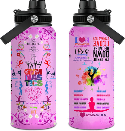 Pickleball Water Bottle 32oz Stainless Steel Insulated Vaccum with Lid, Pickleball Gifts for Pickleball Players, Pickleball Lovers, Women Girls Ladies