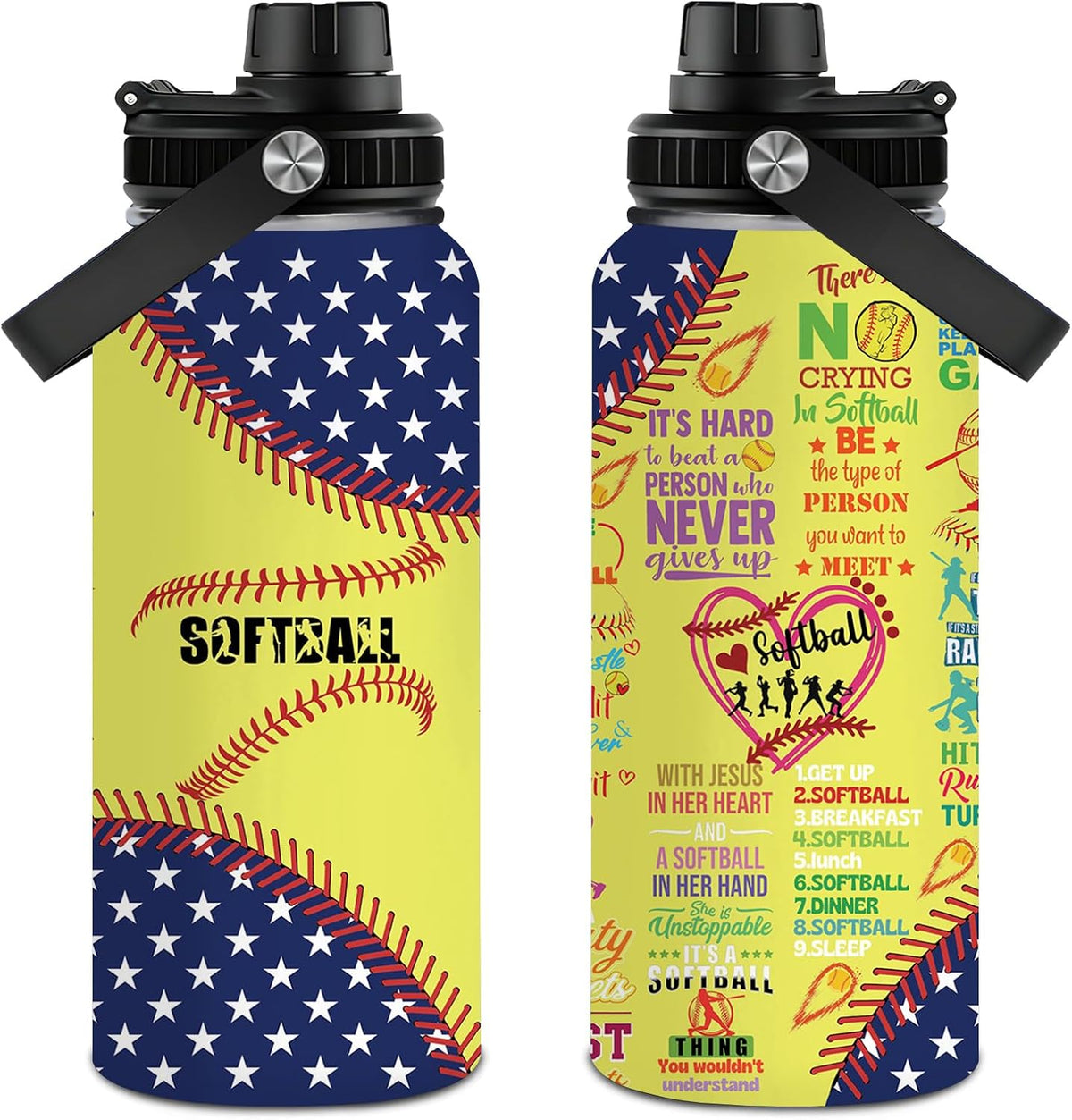 Pickleball Water Bottle 32oz Stainless Steel Insulated Vaccum with Lid, Pickleball Gifts for Pickleball Players, Pickleball Lovers, Women Girls Ladies