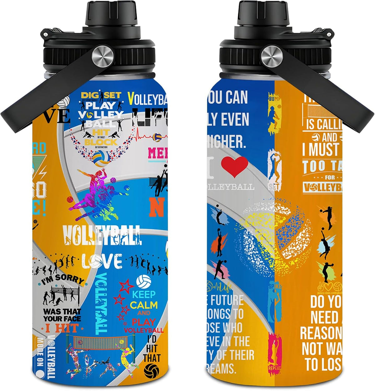 Pickleball Water Bottle 32oz Stainless Steel Insulated Vaccum with Lid, Pickleball Gifts for Pickleball Players, Pickleball Lovers, Women Girls Ladies