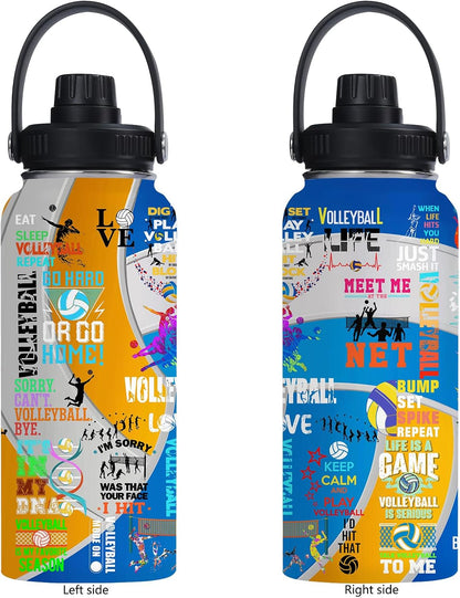 Pickleball Water Bottle 32oz Stainless Steel Insulated Vaccum with Lid, Pickleball Gifts for Pickleball Players, Pickleball Lovers, Women Girls Ladies