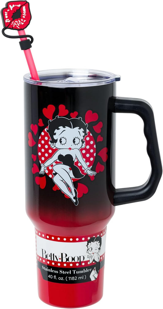 Betty Boop Core Cute Pose, Stainless Steel Tumbler, 40oz - Colors B