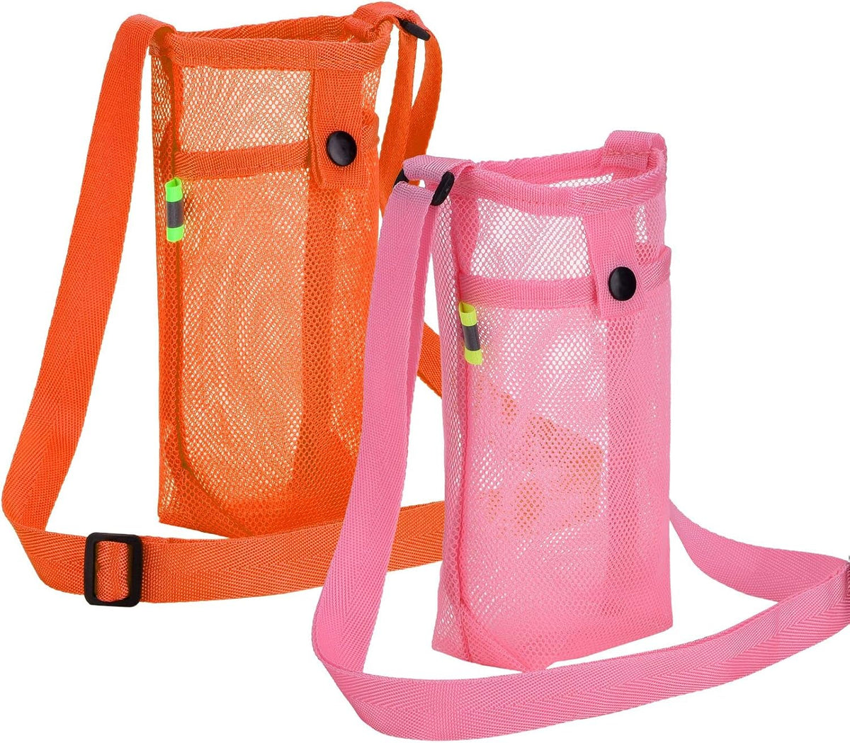 Water Bottle Holder Carrier with Adjustable Shoulder Strap - Beach & Sports Bottle Bag for Hiking, Gym, Camping, Walking, Travel