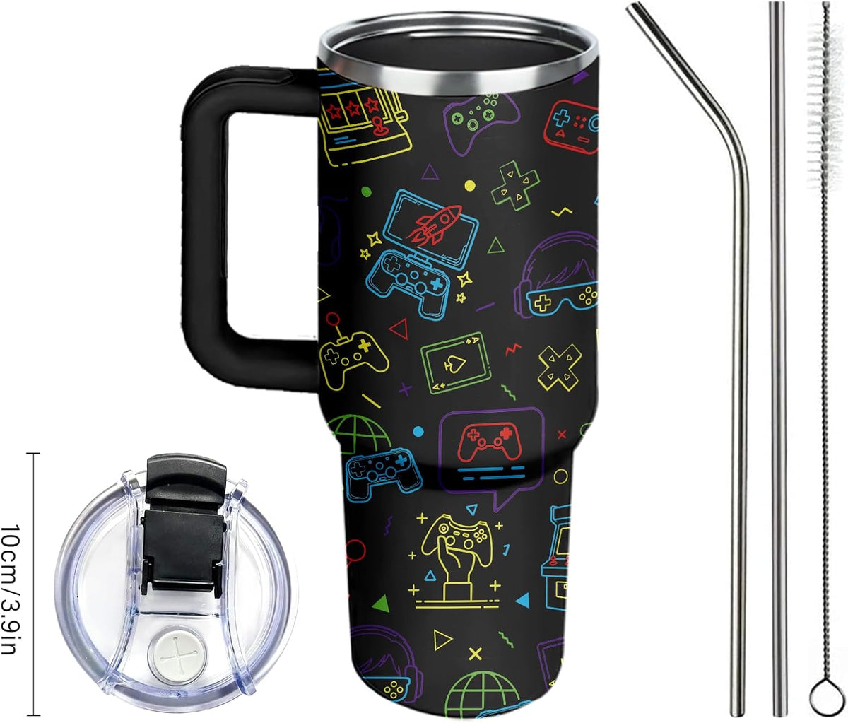 40oz Chaos Coordinator Tumbler with Handle, Funny Gifts for Women Coworker - Insulated Boss Travel Mug, Coffee Tumbler for Office Manager/Administrative Assistant/Secretary Appreciation Christmas Gift