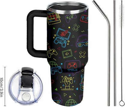 40oz Chaos Coordinator Tumbler with Handle, Funny Gifts for Women Coworker - Insulated Boss Travel Mug, Coffee Tumbler for Office Manager/Administrative Assistant/Secretary Appreciation Christmas Gift