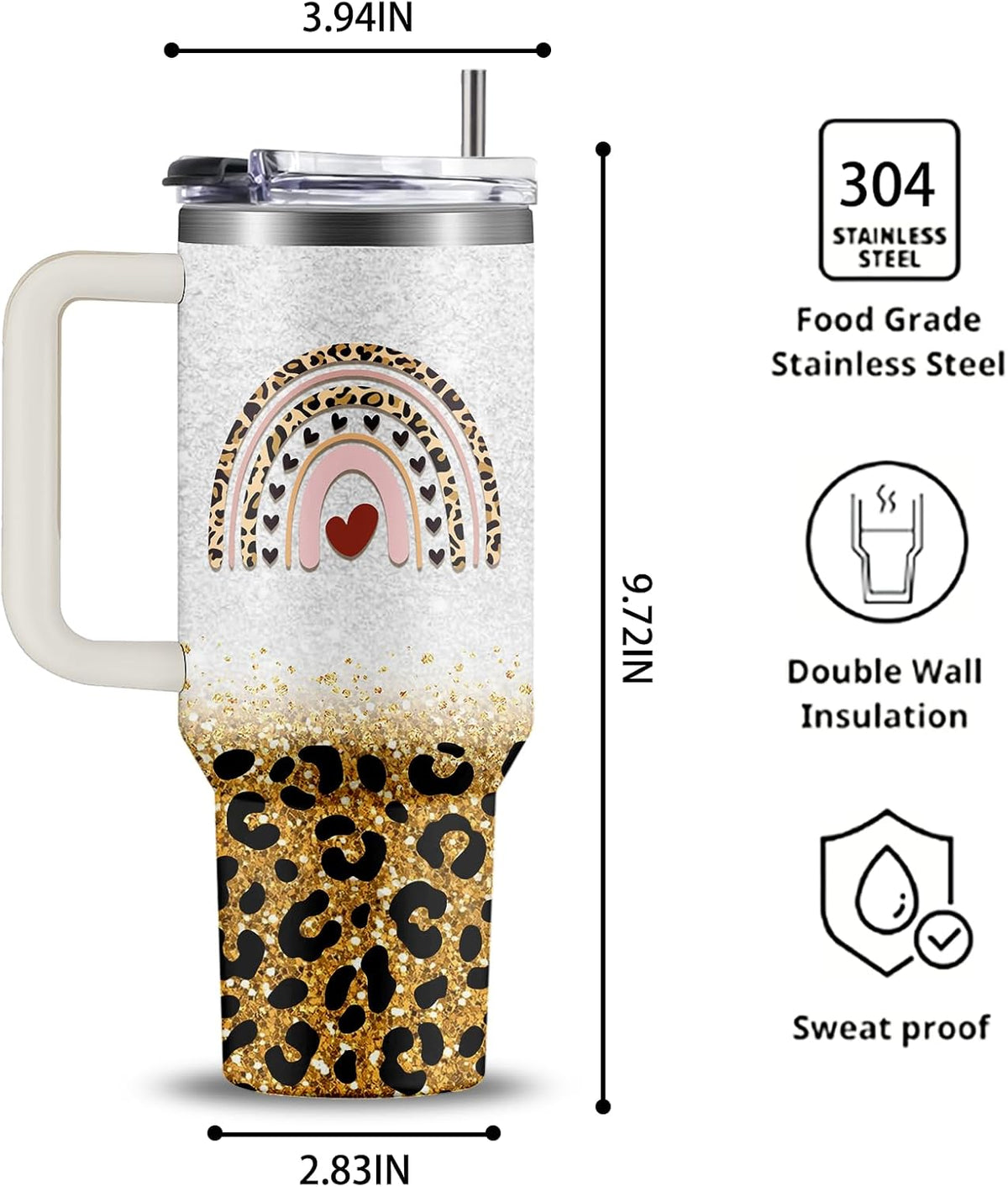 40oz Chaos Coordinator Tumbler with Handle, Funny Gifts for Women Coworker - Insulated Boss Travel Mug, Coffee Tumbler for Office Manager/Administrative Assistant/Secretary Appreciation Christmas Gift
