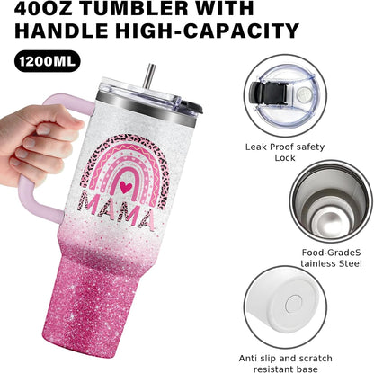 40oz Chaos Coordinator Tumbler with Handle, Funny Gifts for Women Coworker - Insulated Boss Travel Mug, Coffee Tumbler for Office Manager/Administrative Assistant/Secretary Appreciation Christmas Gift