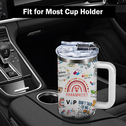 40oz Chaos Coordinator Tumbler with Handle, Funny Gifts for Women Coworker - Insulated Boss Travel Mug, Coffee Tumbler for Office Manager/Administrative Assistant/Secretary Appreciation Christmas Gift