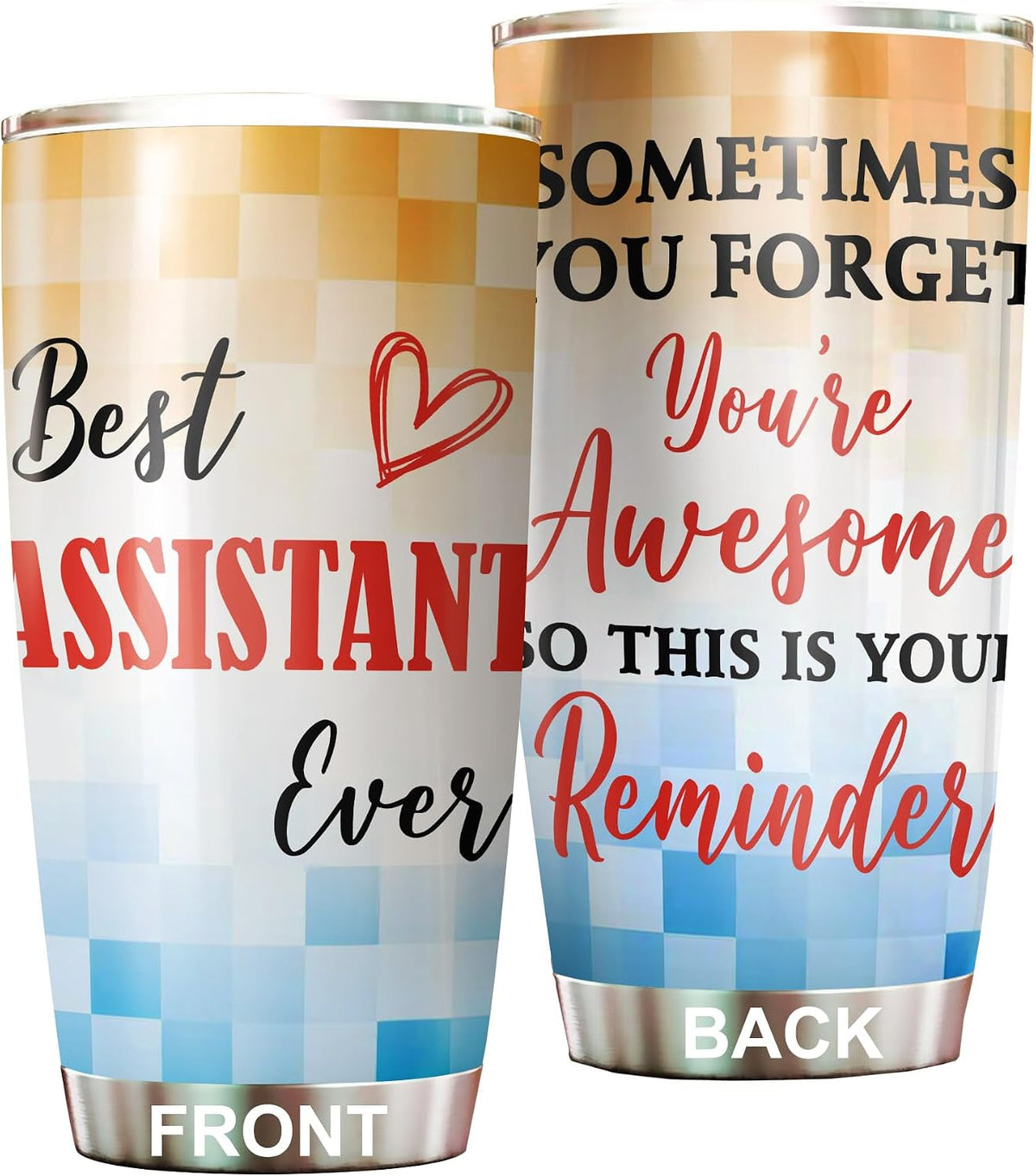 Best Caterer Ever Tumbler Stainless Steel 20oz, Office Gifts Women Men Work Friends Coworker, Driking Coffee Cup For Birthday Christmas - Colors D