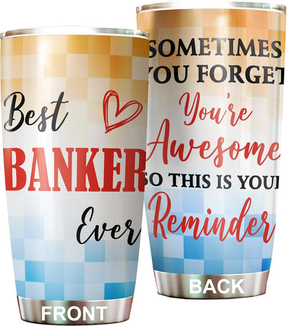 Best Caterer Ever Tumbler Stainless Steel 20oz, Office Gifts Women Men Work Friends Coworker, Driking Coffee Cup For Birthday Christmas - Colors D