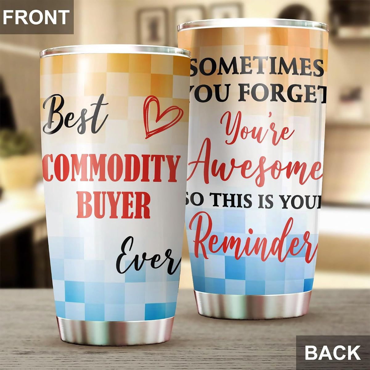 Best Caterer Ever Tumbler Stainless Steel 20oz, Office Gifts Women Men Work Friends Coworker, Driking Coffee Cup For Birthday Christmas - Colors D