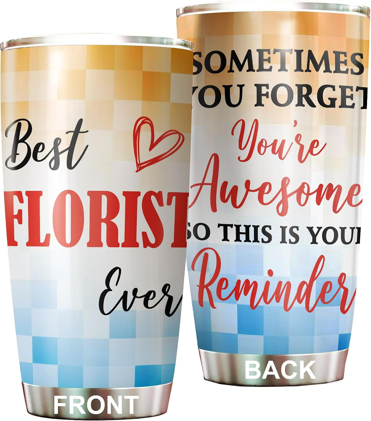 Best Caterer Ever Tumbler Stainless Steel 20oz, Office Gifts Women Men Work Friends Coworker, Driking Coffee Cup For Birthday Christmas - Colors D