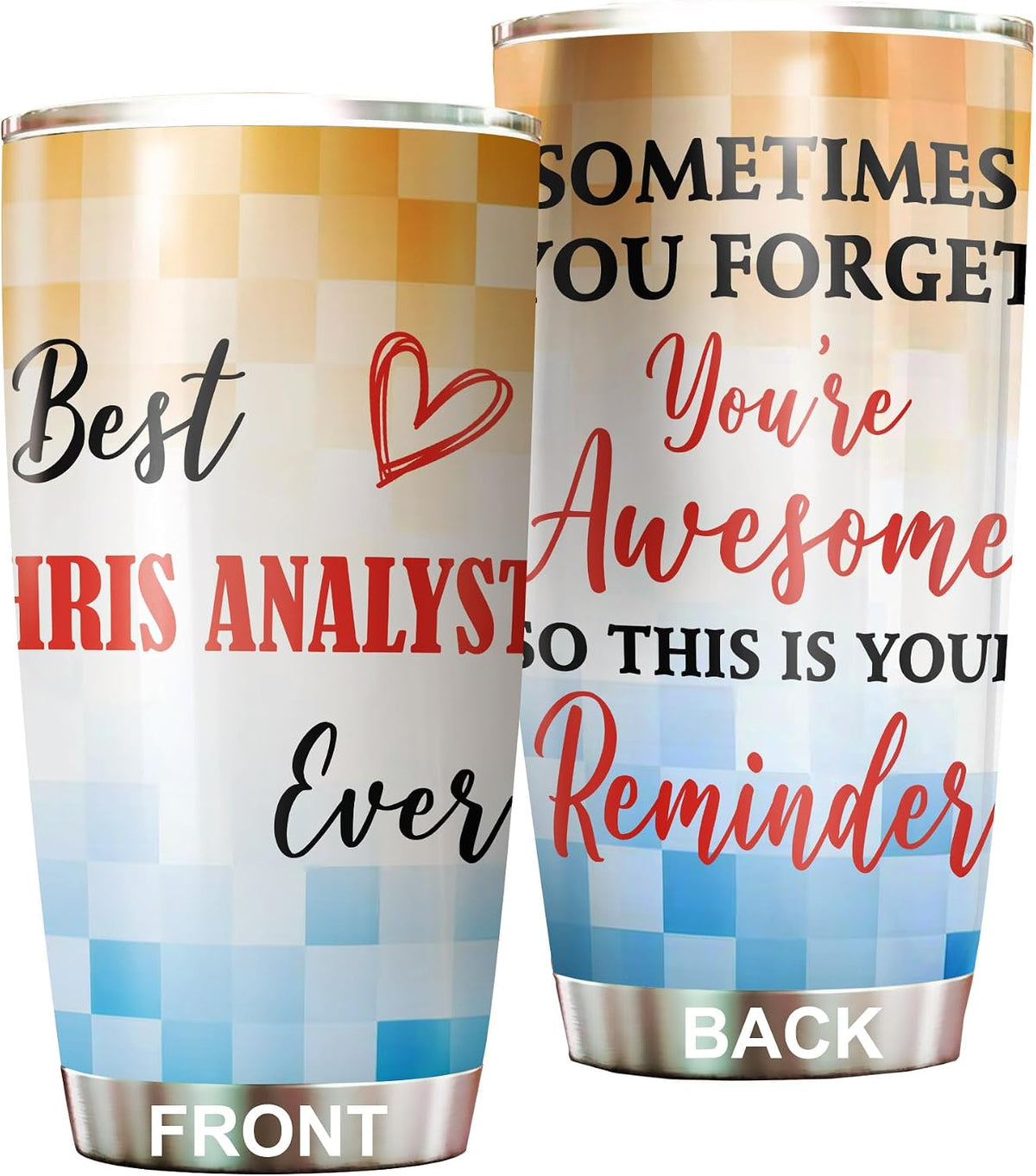 Best Caterer Ever Tumbler Stainless Steel 20oz, Office Gifts Women Men Work Friends Coworker, Driking Coffee Cup For Birthday Christmas - Colors D