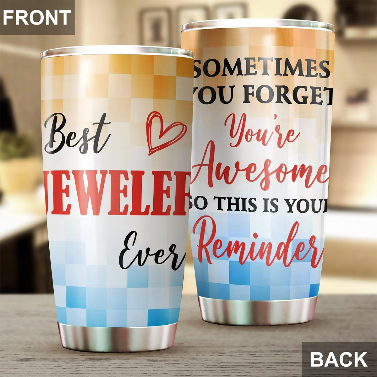 Best Caterer Ever Tumbler Stainless Steel 20oz, Office Gifts Women Men Work Friends Coworker, Driking Coffee Cup For Birthday Christmas - Colors D