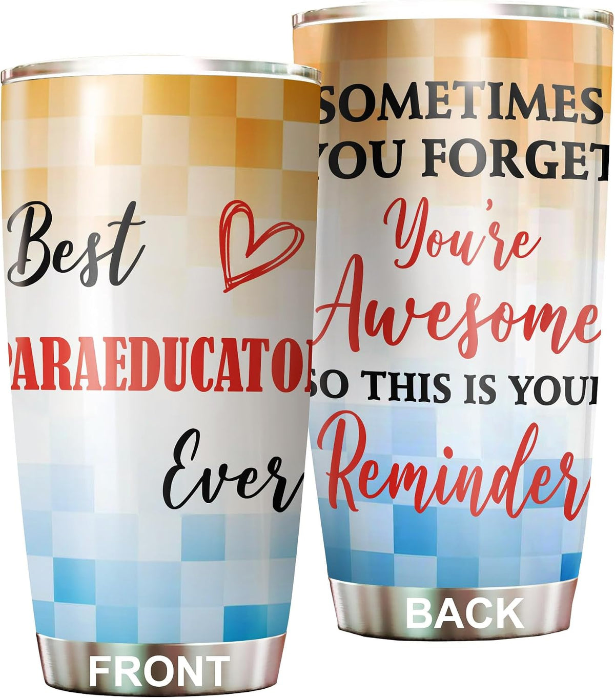 Best Caterer Ever Tumbler Stainless Steel 20oz, Office Gifts Women Men Work Friends Coworker, Driking Coffee Cup For Birthday Christmas - Colors D