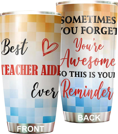 Best Caterer Ever Tumbler Stainless Steel 20oz, Office Gifts Women Men Work Friends Coworker, Driking Coffee Cup For Birthday Christmas - Colors D