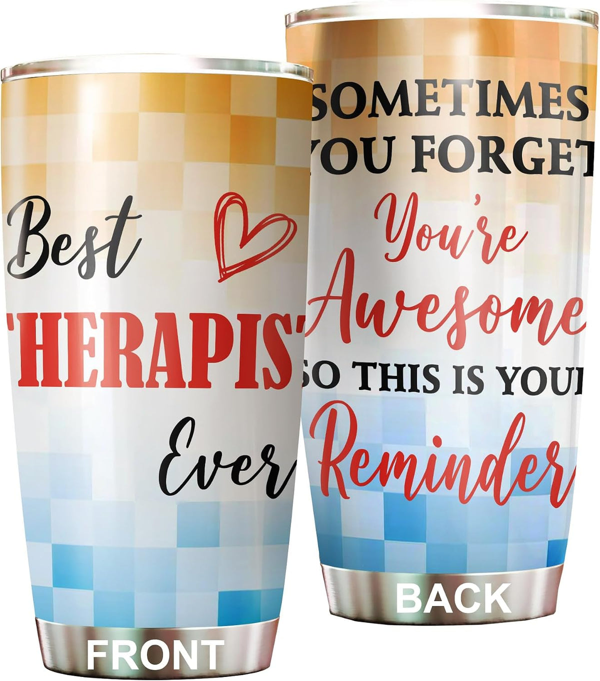 Best Caterer Ever Tumbler Stainless Steel 20oz, Office Gifts Women Men Work Friends Coworker, Driking Coffee Cup For Birthday Christmas - Colors D
