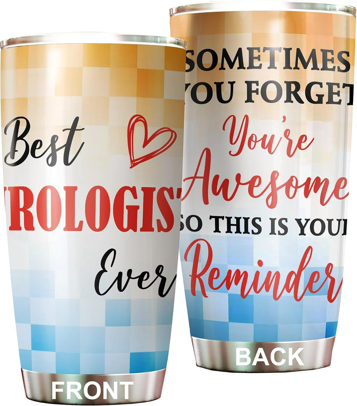 Best Caterer Ever Tumbler Stainless Steel 20oz, Office Gifts Women Men Work Friends Coworker, Driking Coffee Cup For Birthday Christmas - Colors D