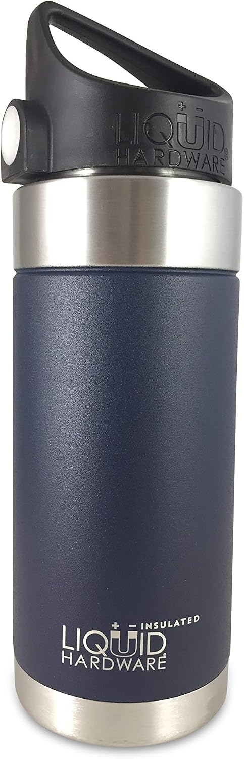 Sidewinder: Never Lose Your Lid | Patented Magnetic Quick Stick Lid | Stainless Steel Vacuum Insulated | Leak Proof (Sunset Orange, 20 oz w/Loop Top)