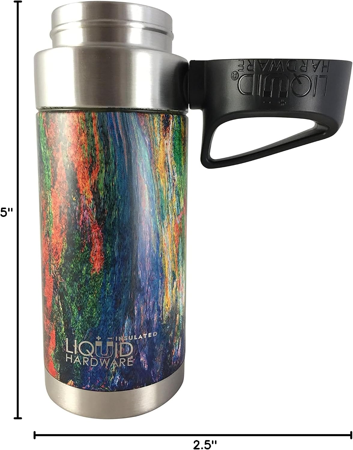 Sidewinder: Never Lose Your Lid | Patented Magnetic Quick Stick Lid | Stainless Steel Vacuum Insulated | Leak Proof (Sunset Orange, 20 oz w/Loop Top)