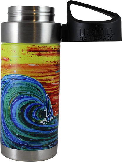 Sidewinder: Never Lose Your Lid | Patented Magnetic Quick Stick Lid | Stainless Steel Vacuum Insulated | Leak Proof (Sunset Orange, 20 oz w/Loop Top)