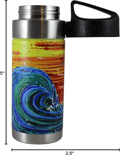 Sidewinder: Never Lose Your Lid | Patented Magnetic Quick Stick Lid | Stainless Steel Vacuum Insulated | Leak Proof (Sunset Orange, 20 oz w/Loop Top)