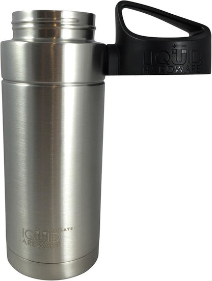 Sidewinder: Never Lose Your Lid | Patented Magnetic Quick Stick Lid | Stainless Steel Vacuum Insulated | Leak Proof (Sunset Orange, 20 oz w/Loop Top)