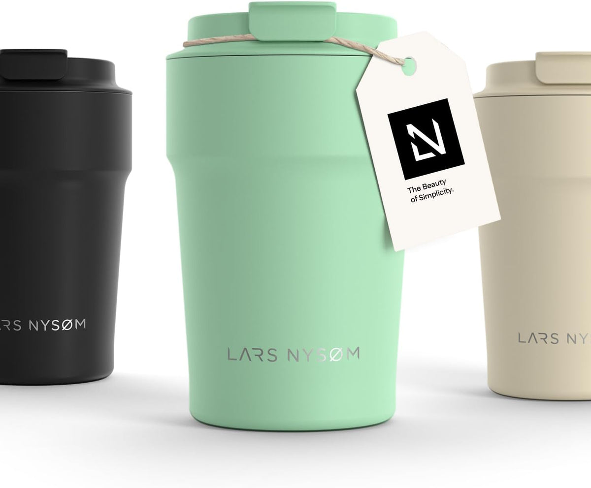 LARS NYSØM Thermo Coffee Mug 17oz - Leak Proof Coffee Travel Mug - Thermo