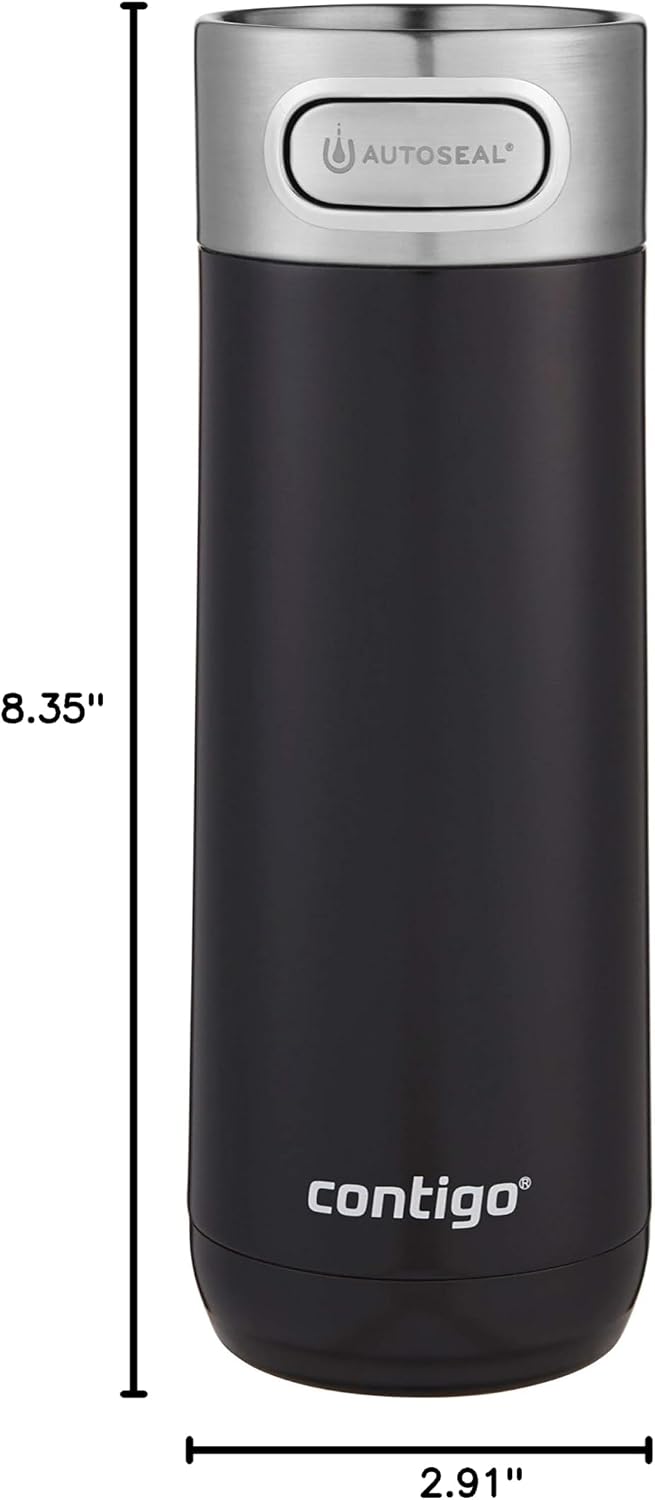 Luxe Vacuum-Insulated Stainless Steel Thermal Travel Mug 16 Ounces Monaco