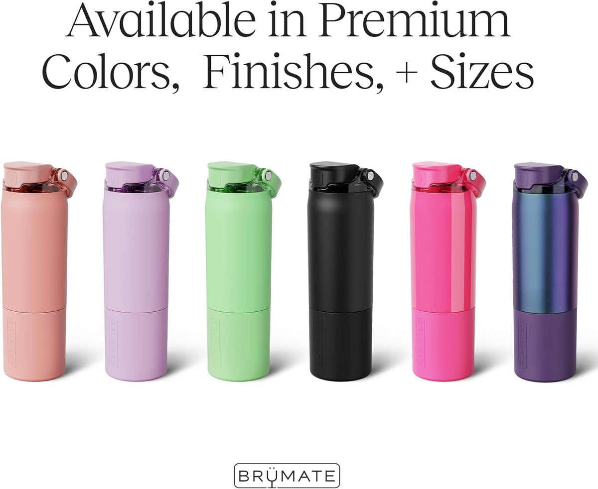Rise 35oz Water Bottle With 100% Leakproof Covered Silicone Straw | Insulated Stainless Steel Water Bottle With Removable Straw | Fast Flow | Soft Sip Silicone Spout | BPA-Free (Rose Taupe)