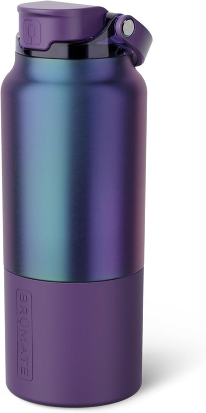 Rise 35oz Water Bottle With 100% Leakproof Covered Silicone Straw | Insulated Stainless Steel Water Bottle With Removable Straw | Fast Flow | Soft Sip Silicone Spout | BPA-Free (Rose Taupe)