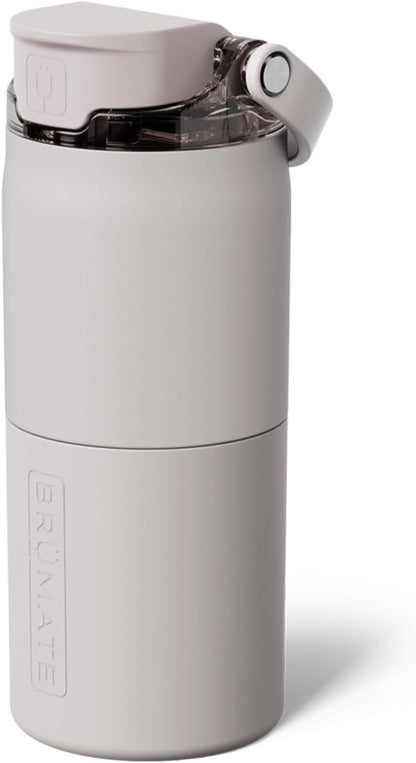 Rise 35oz Water Bottle With 100% Leakproof Covered Silicone Straw | Insulated Stainless Steel Water Bottle With Removable Straw | Fast Flow | Soft Sip Silicone Spout | BPA-Free (Rose Taupe)
