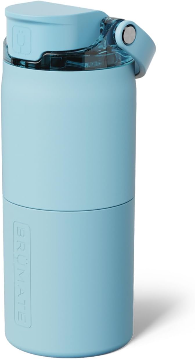 Rise 35oz Water Bottle With 100% Leakproof Covered Silicone Straw | Insulated Stainless Steel Water Bottle With Removable Straw | Fast Flow | Soft Sip Silicone Spout | BPA-Free (Rose Taupe)