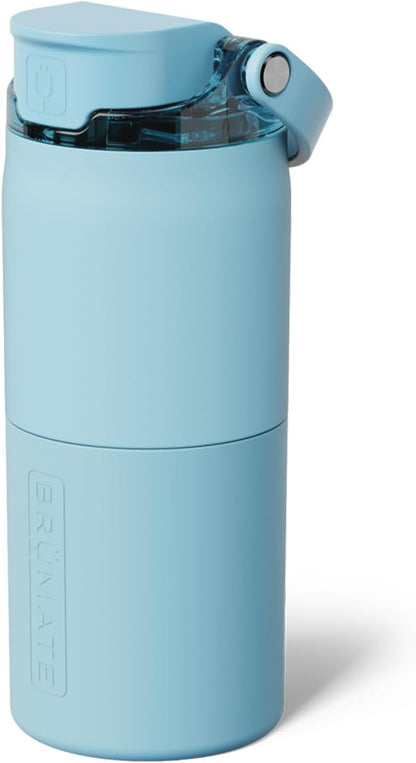 Rise 35oz Water Bottle With 100% Leakproof Covered Silicone Straw | Insulated Stainless Steel Water Bottle With Removable Straw | Fast Flow | Soft Sip Silicone Spout | BPA-Free (Rose Taupe)