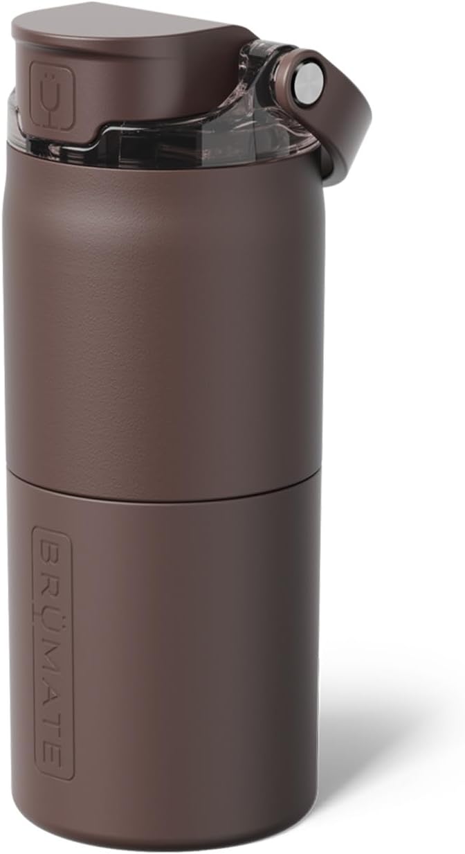 Rise 35oz Water Bottle With 100% Leakproof Covered Silicone Straw | Insulated Stainless Steel Water Bottle With Removable Straw | Fast Flow | Soft Sip Silicone Spout | BPA-Free (Rose Taupe)