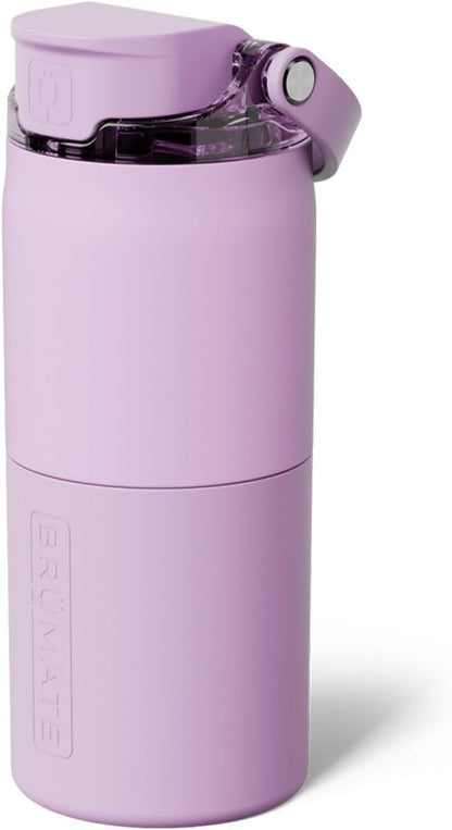 Rise 35oz Water Bottle With 100% Leakproof Covered Silicone Straw | Insulated Stainless Steel Water Bottle With Removable Straw | Fast Flow | Soft Sip Silicone Spout | BPA-Free (Rose Taupe)