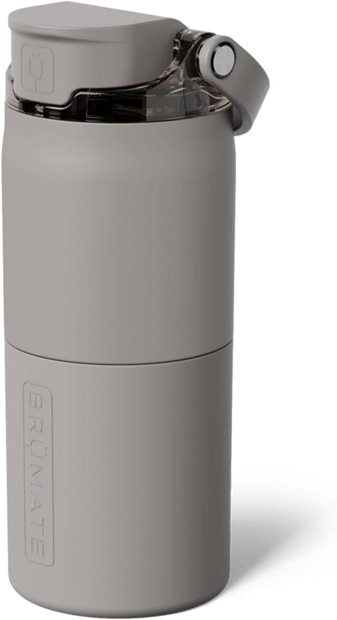 Rise 35oz Water Bottle With 100% Leakproof Covered Silicone Straw | Insulated Stainless Steel Water Bottle With Removable Straw | Fast Flow | Soft Sip Silicone Spout | BPA-Free (Rose Taupe)