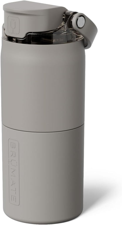 Rise 35oz Water Bottle With 100% Leakproof Covered Silicone Straw | Insulated Stainless Steel Water Bottle With Removable Straw | Fast Flow | Soft Sip Silicone Spout | BPA-Free (Rose Taupe)