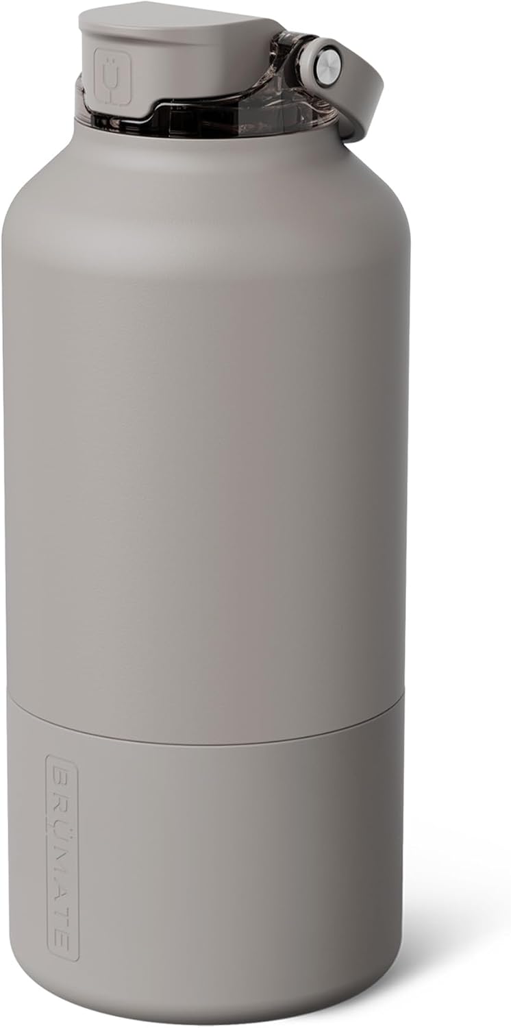 Rise 35oz Water Bottle With 100% Leakproof Covered Silicone Straw | Insulated Stainless Steel Water Bottle With Removable Straw | Fast Flow | Soft Sip Silicone Spout | BPA-Free (Rose Taupe)