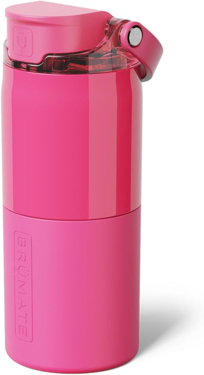 Rise 35oz Water Bottle With 100% Leakproof Covered Silicone Straw | Insulated Stainless Steel Water Bottle With Removable Straw | Fast Flow | Soft Sip Silicone Spout | BPA-Free (Rose Taupe)