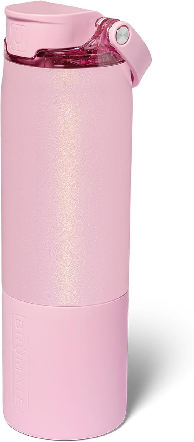 Rise 35oz Water Bottle With 100% Leakproof Covered Silicone Straw | Insulated Stainless Steel Water Bottle With Removable Straw | Fast Flow | Soft Sip Silicone Spout | BPA-Free (Rose Taupe)