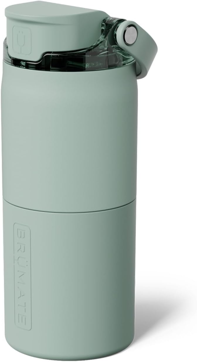 Rise 35oz Water Bottle With 100% Leakproof Covered Silicone Straw | Insulated Stainless Steel Water Bottle With Removable Straw | Fast Flow | Soft Sip Silicone Spout | BPA-Free (Rose Taupe)